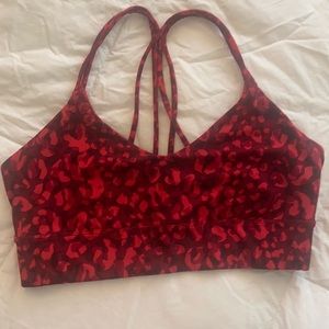 Cute red camo sports bra